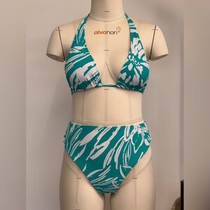 Turquoise Large Flower Print